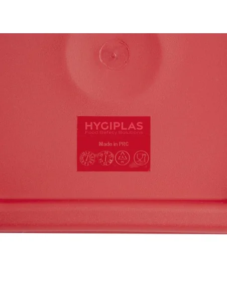 Couvercle carré rouge grand Hygiplas