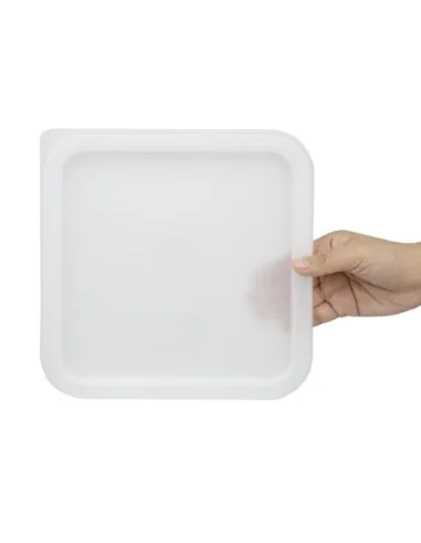 Couvercle carré blanc moyen Hygiplas