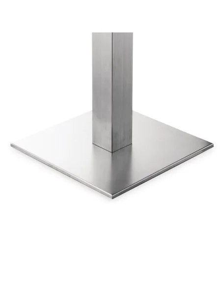 Pied de table carré inox Bolero