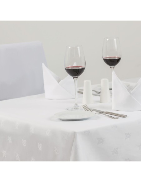 Nappe rectangulaire blanche feuilles de lierre Mitre Luxury Luxor 1350 x 2300mm