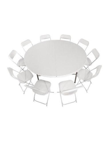 Table ronde pliante par le centre Bolero 1,8m