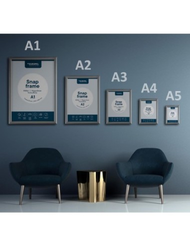 Cadre clipsable en aluminium Europel A4 25mm