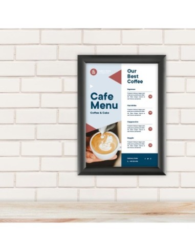 Cadre clipsable Europel A4 25mm noir