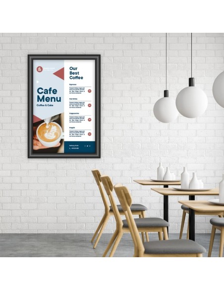 Cadre clipsable Europel A3 25mm noir