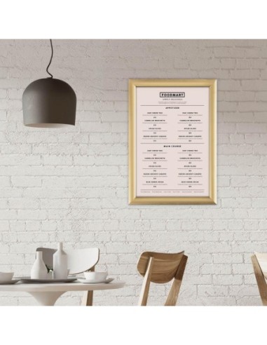 Cadre clipsable Europel A3 25mm doré