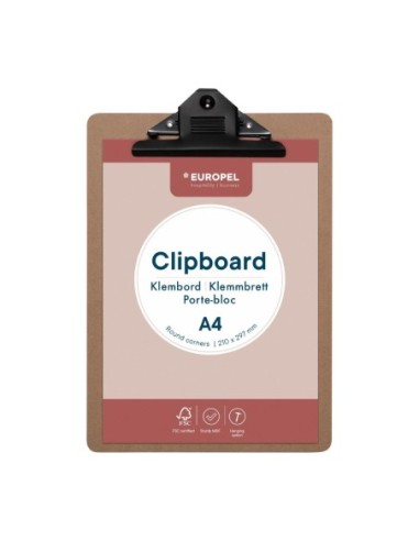 Porte-bloc panneau en fibre de bois Europel A4 portrait 210 x 297 mm