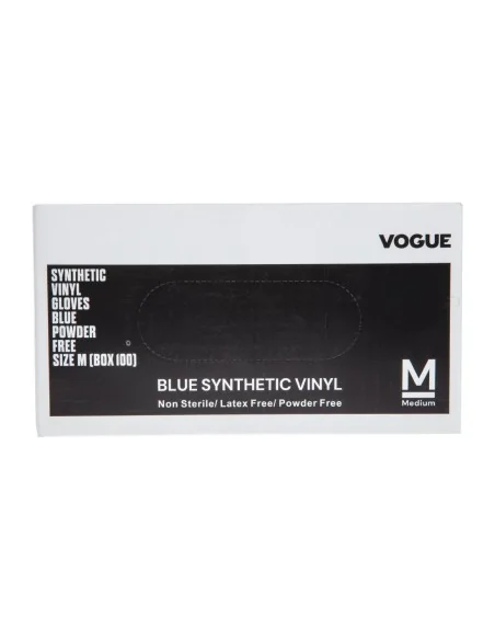 Gants alimentaires en vinyle non poudrés Hygiplas bleus L (Lot de 100)