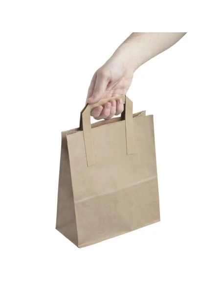 Sacs en papier Compostable marron 255 x 215mm (Lot de 250)