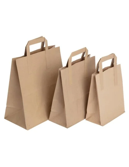 Sacs en papier Compostable marron 255 x 215mm (Lot de 250)