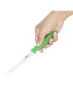 Couteau à tomates denté Hygiplas vert 100mm 2