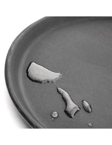 Plateau antidérapant en fibre de verre Olympia Kristallon rond noir 356mm