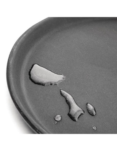 Plateau antidérapant en fibre de verre Olympia Kristallon rond noir 406mm