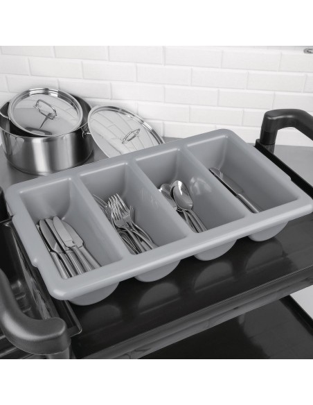 Bac à couverts plastique Olympia Kristallon empilable grand