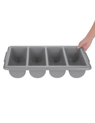 Bac à couverts plastique Olympia Kristallon empilable grand