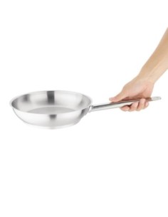 Poêle induction en acier inoxydable Vogue 240mm 2