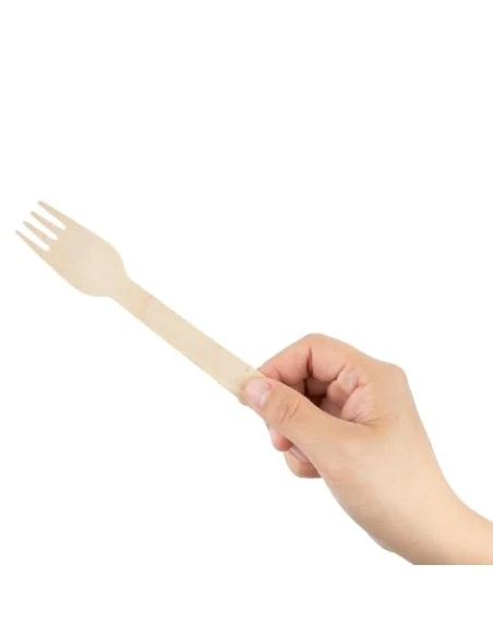 Fourchettes en bois emballées individuellement Fiesta Compostable (lot de 500)