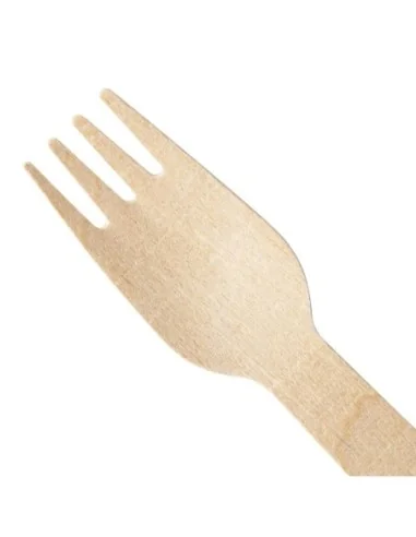 Fourchettes en bois emballées individuellement Fiesta Compostable (lot de 500)