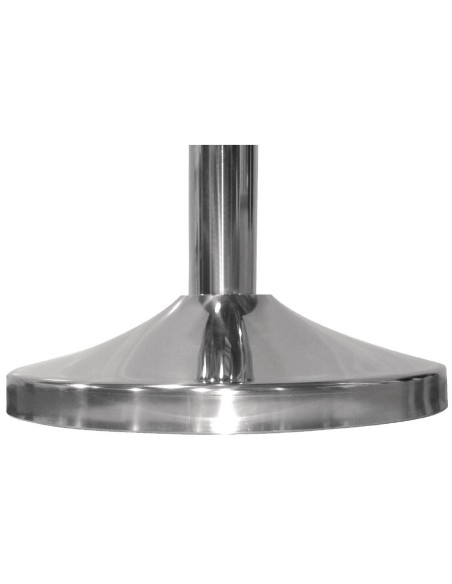 Poteau d accueil en acier inoxydable Bolero chromé à tête ronde