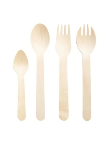Fourchettes en bois emballées individuellement Fiesta Compostable (lot de 500)