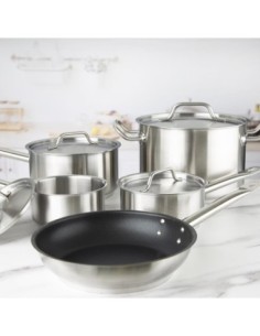 Batterie de cuisine induction en inox 5 pièces Vogue Cook Like A Pro  2