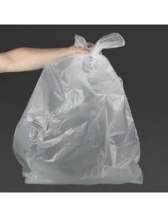 Sacs poubelle recyclés transparents Jantex utilisation intensive 18kg 120L (lot de 200) 2