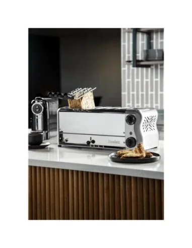 Grille-pain 6 fentes avec grille sandwich et résistance supplémentaire Rowlett Esprit chromé