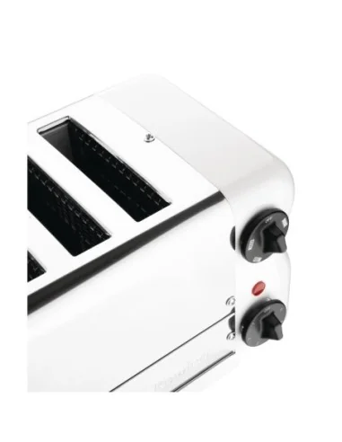 Grille-pain 6 fentes avec grille sandwich et résistance supplémentaire Rowlett Esprit blanc