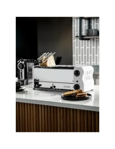 Grille-pain 6 fentes avec grille sandwich et résistance supplémentaire Rowlett Esprit blanc