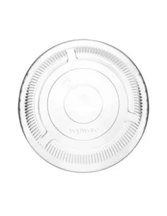 Couvercles plats PLA sans trou compostables pour gobelets boissons froides Vegware série 96 (lot de 1000) 2