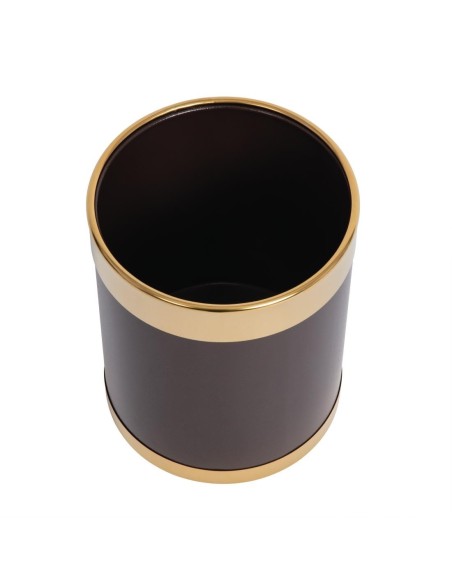 Corbeille à papier avec bordure dorée Bolero