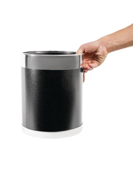 Corbeille à papier avec bordure argentée Bolero