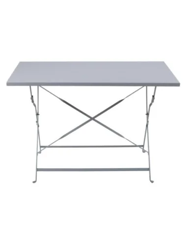 Table de terrasse pliable Bolero grise 1100 x 700mm