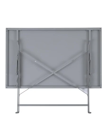 Table de terrasse pliable Bolero grise 1100 x 700mm