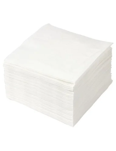 Serviettes cocktail blanches Fasana 250mm (Lot de 1500)