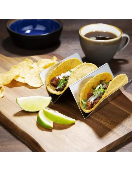 Support à tacos en acier inoxydable Olympia