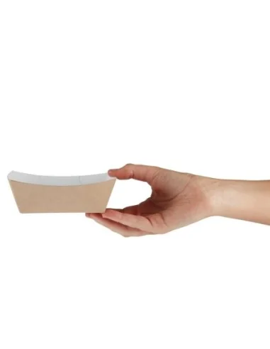 Petites barquettes alimentaires kraft compostables Colpac 124mm