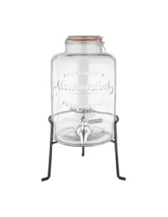 Distributeur d'eau rétro en verre avec socle Olympia 8,5L