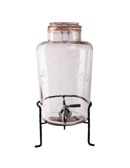 Distributeur d'eau rétro en verre avec socle Olympia 8,5L