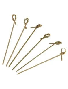 Piques boucles biodégradables en bambou 120mm lot de 100 2